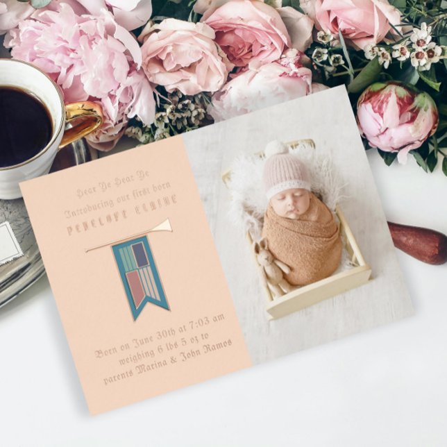 Écoutez, écoutez votre Faire-part de naissance pho (Créateur téléchargé)