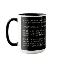 Écran Bleu de la mort de Windows - BSOD - Mug noir