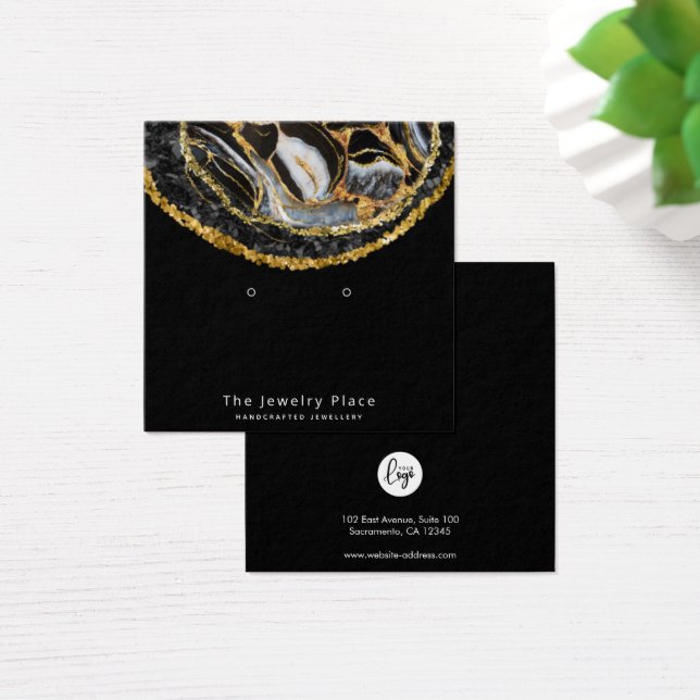 Écran Boucles d'oreilles en marbre noir (Bureau)