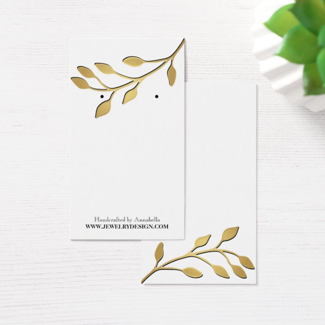 Écran de bijoux à feuilles d'or sur mesure (Bureau)