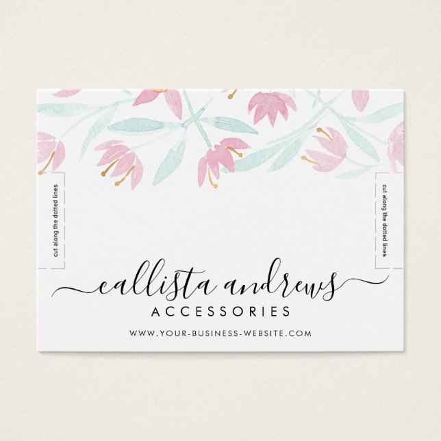 Écran de bracelet couleur rose vert floral (Devant)