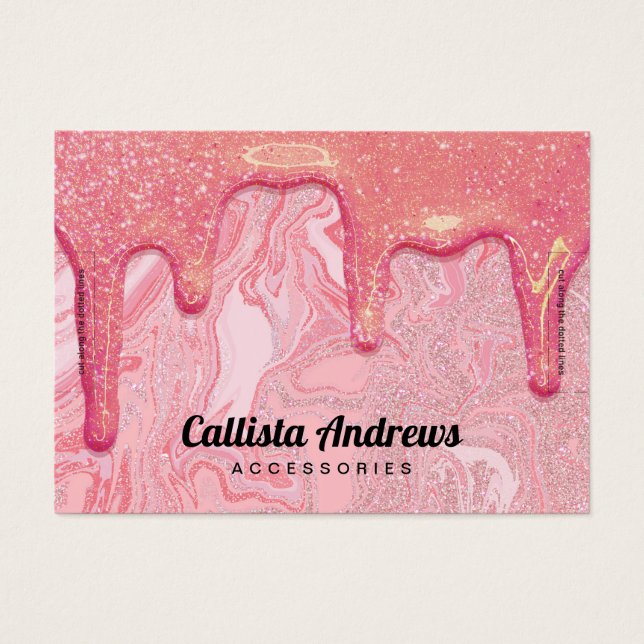 Écran de bracelet en Parties scintillant rose chic (Devant)