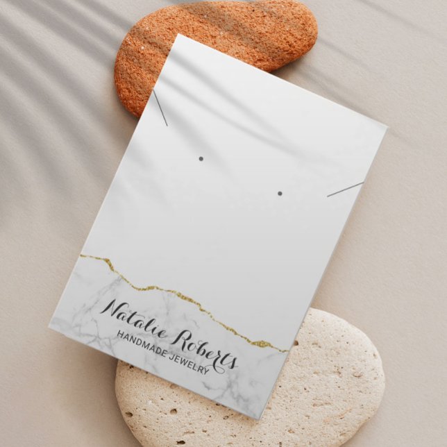 Écran de collier d'oreille en marbre d'or (Créateur téléchargé)