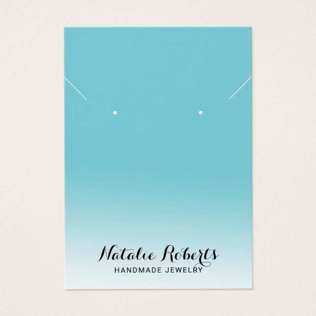 Écran de collier Pastel Turquoise Bijoux (Devant)