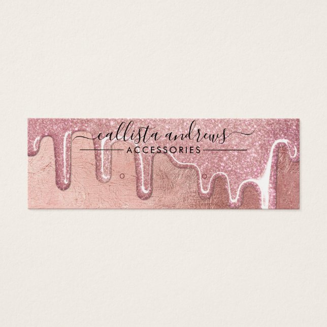 Écran de Parties scintillant épaisse Rose de verre (Devant)