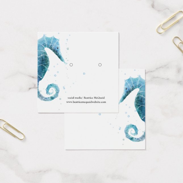 Écran d'écoute | Cute Blue Sea Horse (Bureau)