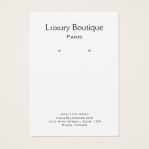 Écran d'écoute de bijoux blanc minimaliste