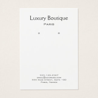 Écran d'écoute de bijoux blanc minimaliste