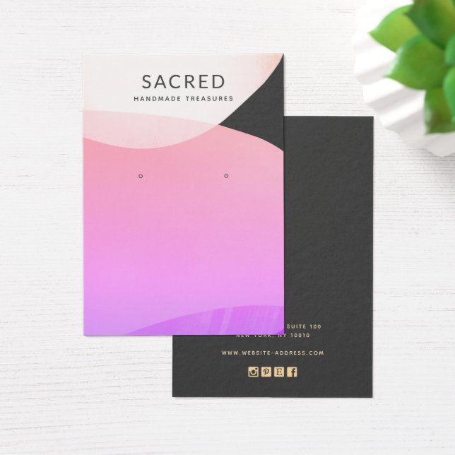 Écran d'oreille Abstrait rose moderne (Bureau)