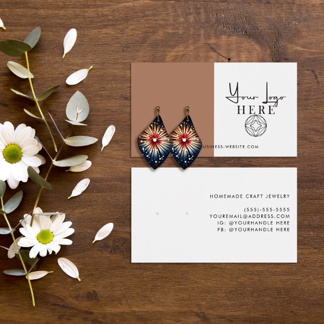 Écran d'oreille Brown logo blanc Sienna minimal (Créateur téléchargé)