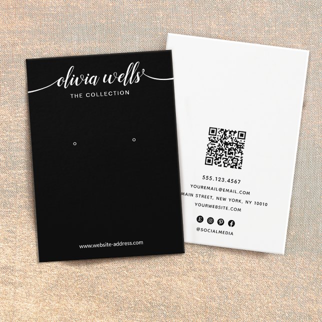 Écran d'oreille de police de script noir (Créateur téléchargé)