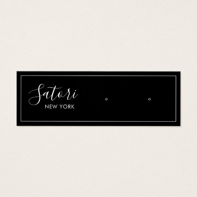 Écran d'oreille du script de signature noir (Devant)