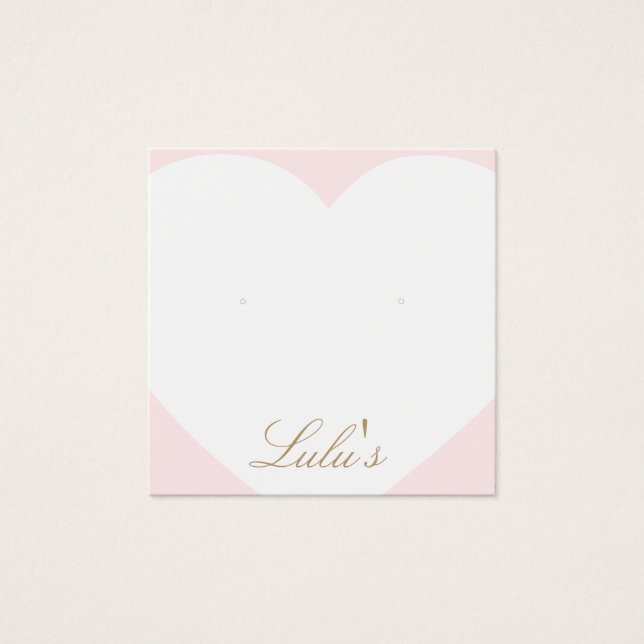 Écran d'oreille mignon rose Coeur (Devant)