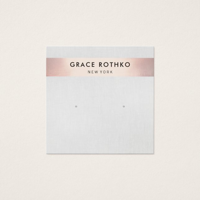 Écran d'oreille moderne Rose Gold Stripe (Devant)