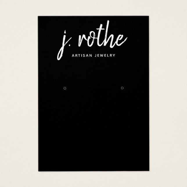 Écran d'oreille noir de la police de calligraphie  (Devant)