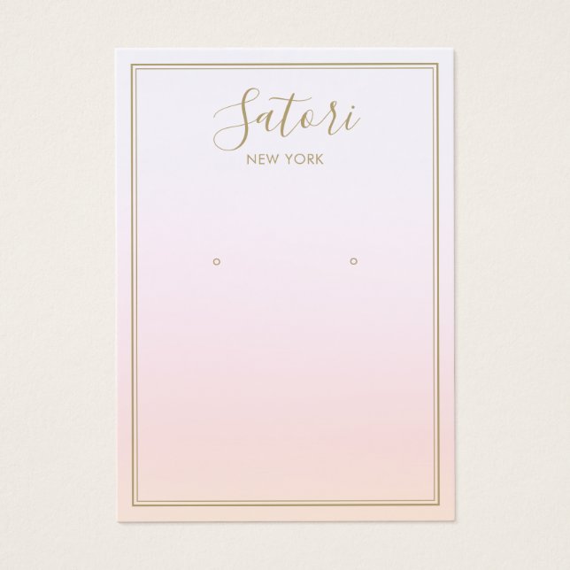 Écran d'oreille Pastel Pink Rainbow Ombre Script (Devant)