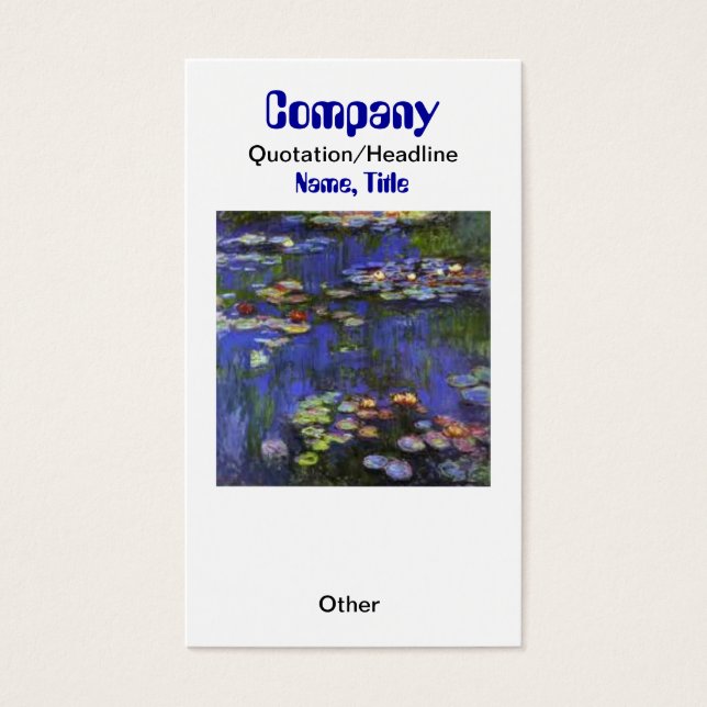 Écran d'oreille personnalisé Monet Nénuphar/Entrep (Devant)