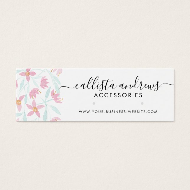 Écran d'oreille rose vert floral (Devant)