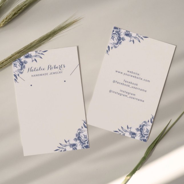 Écran d'oreille vintage Blue Floral (Créateur téléchargé)