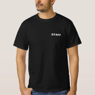 Écran noir T-shirt avant et arrière du PERSONNEL