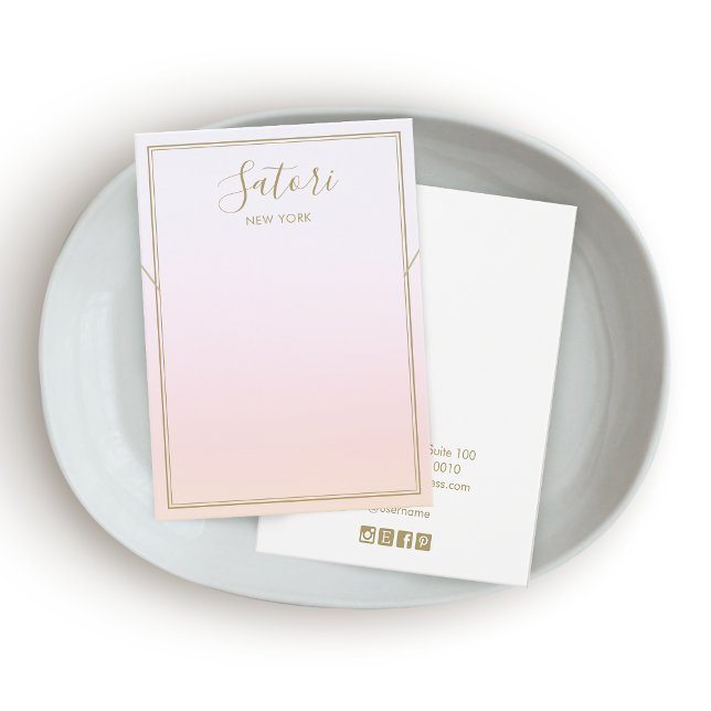 Écran Pastel Pink Rainbow Ombre Script (Créateur téléchargé)
