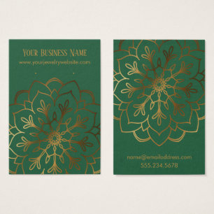 Écran Porte-oreilles Gold Mandala & Leaf Green