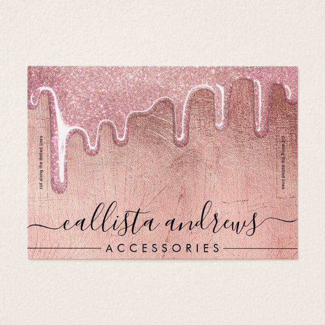 Écran rose Parties scintillant épaisse or Lecteurs (Devant)