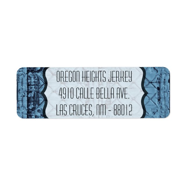 Écran rustique Étiquette de adresse d'entreprise d (Devant)