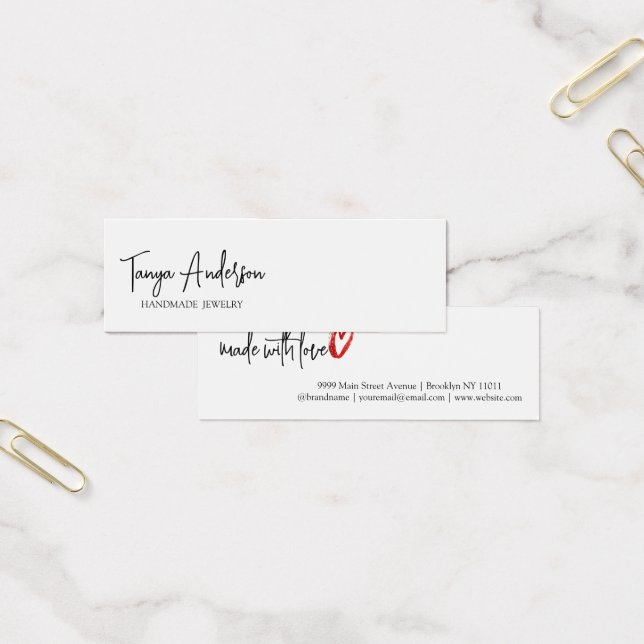 Écran stylish Script Made Love Heart Écouter (Bureau)