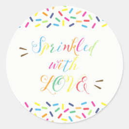 Écrasé avec des étiquettes d'amour Stickers Merci