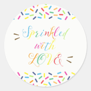 Écrasé avec des étiquettes d'amour Stickers Merci