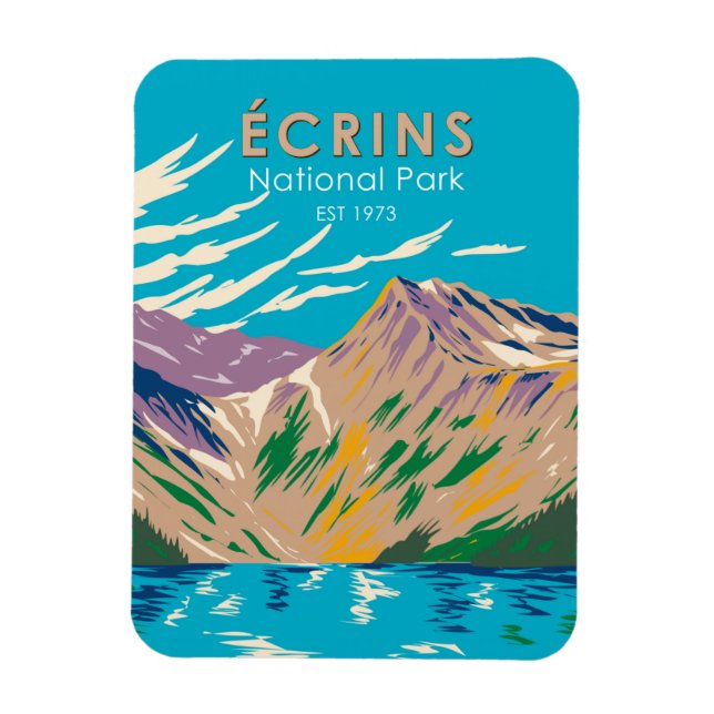 Ecrins Nationalpark Dauphine Alps Frankreich Magnet (Vertikal)