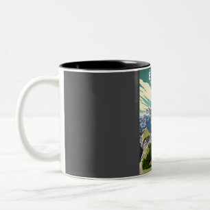 Ecrins Nationalpark Frankreich Reiseplakat Zweifarbige Tasse