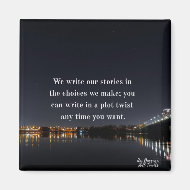 Écrire dans un lot Twist mignon Magnet de devis (Devant)