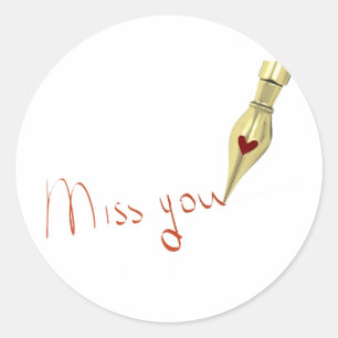 Écrire Miss You Stickers