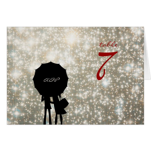 Écrit dans les étoiles épousant la carte de nombre (Devant Horizontal)