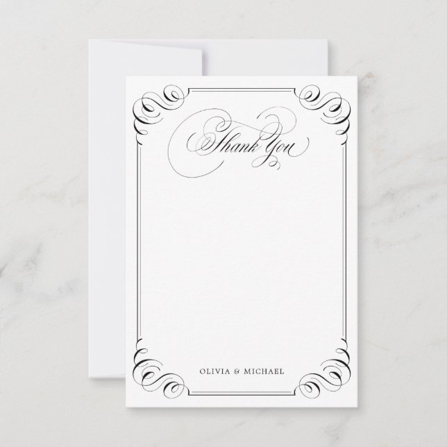 Écriture calligraphique élégante merci vintage (Devant)