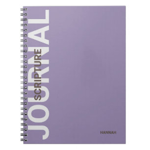 Écriture chrétienne Journal personnalisé violet
