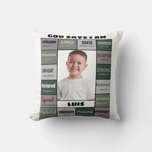 Écriture Coussin Dieu dit (Recto)