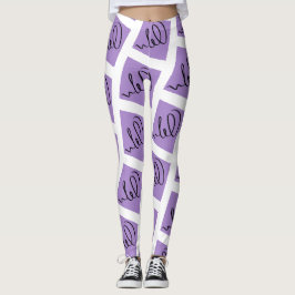 Écriture d'art Abstraite géniale Leggings d'impres