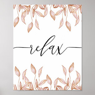Écriture de détente Bain Peinture murale poster