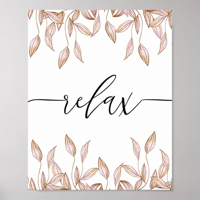 Écriture de détente Bain Peinture murale poster (Devant)