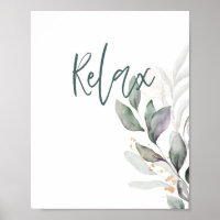 Écriture de détente Bain Peinture murale poster