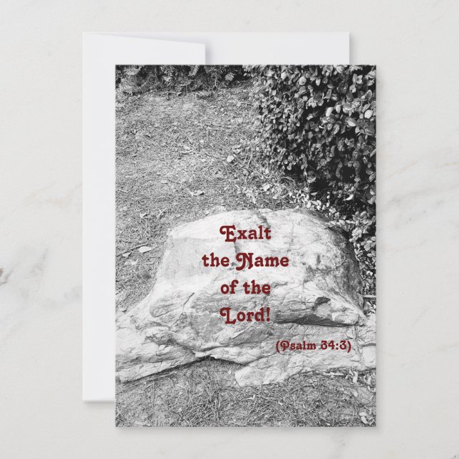 Écriture de la carte de voeux plat de louanges (Devant)