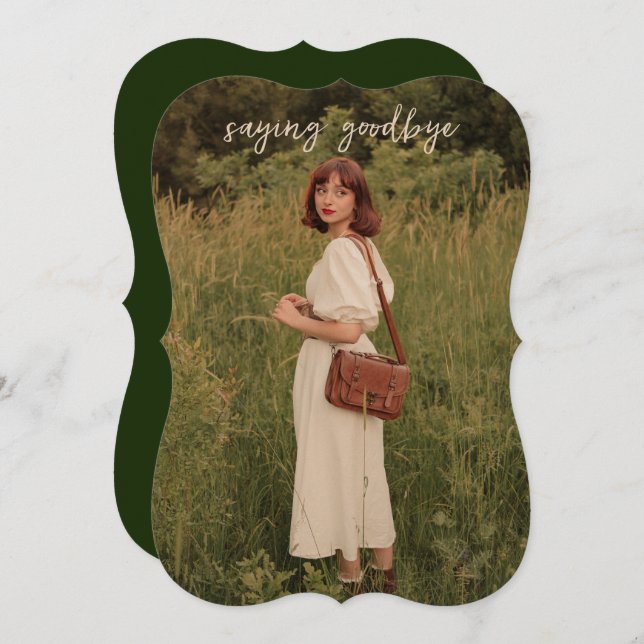 Écriture de script Enregistrer la date Invitation  (Devant / Derrière)