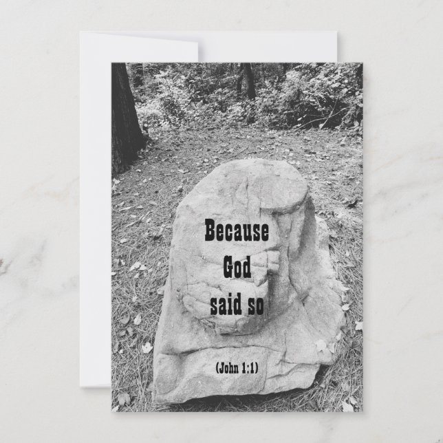 Écriture d'encouragement Carte de voeux plate (Devant)