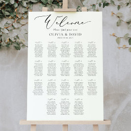 Écriture Élégante 18 Tables de Mariage Tableau d'A