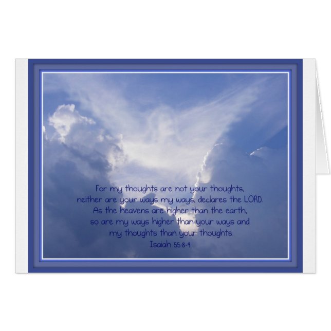 Écriture, Ésaïe 55:8,9, Mes voies sont supérieures (Devant horizontal)
