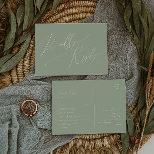 Écriture fantaisiste Carte de réponse Menu Choix