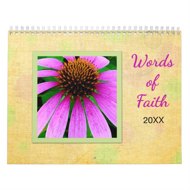 Écriture florale Mots de foi Calendrier (Protection)